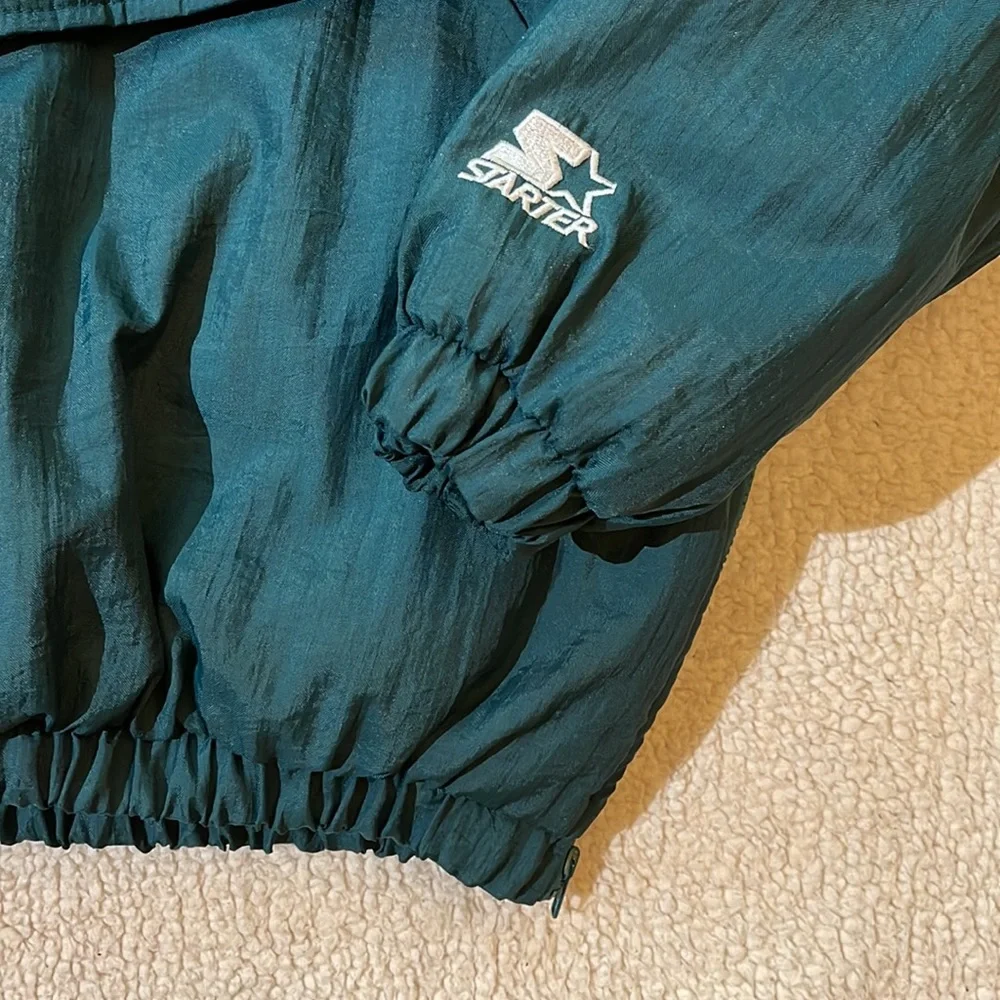 Rare Vintage Starter Miami Hurricanes 1/4 Zip Puffer Jacket - Picture 4 of 9